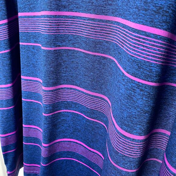 Grand Slam Performance Golf Short Sleeve Striped Polo Shirt Size XXL Blue Purple - Picture 10 of 11
